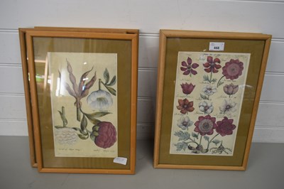 Lot 668 - SIX FRAMED BOTANICAL PRINTS