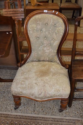 Lot 302 - A Victorian button back nursing chair