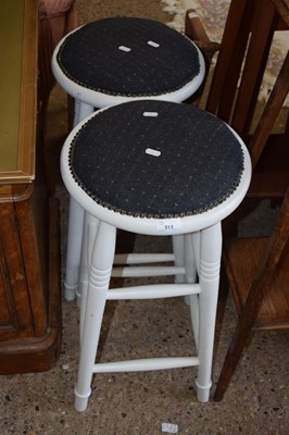 Lot 313 - A pair of painted bar stools