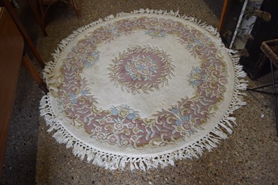 Lot 322 - Modern Indian circular wool rug with floral...