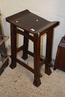 Lot 380 - A hardwood stool (damaged)