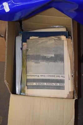 Lot 638 - Box containing a quantity of newspaper...