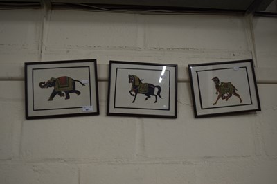 Lot 683 - Three prints of elephants