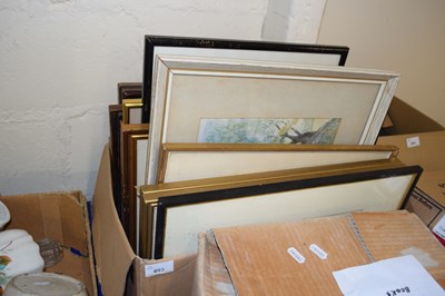 Lot 693 - Large box containing a quantity of framed...