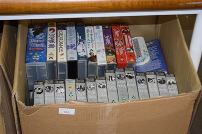 Lot 706 - Box containing a quantity of videos, Laurel &...