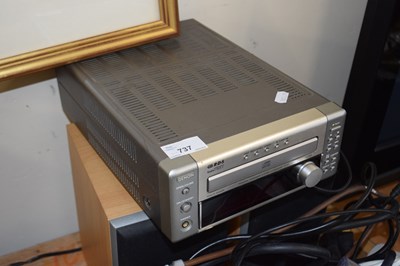 Lot 737 - A Denon CD player and pair of speakers