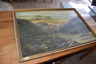 Lot 256A - 20th Century study of a mountain river...