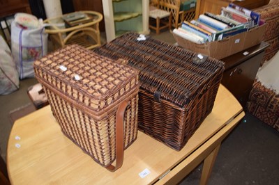 Lot 781 - A wicker picnic hamper and one other (2)