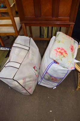 Lot 815 - Floral curtains and matching cushions