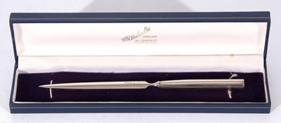 Lot 195 - Elizabeth II silver mounted paper knife of...