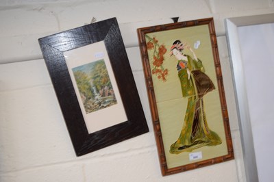 Lot 886 - Modern tile picture of a Geisha girl together...