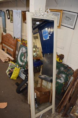 Lot 892 - A modern dressing mirror in cream painted frame