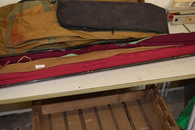 Lot 1031 - Quantity of fishing poles, carry cases etc