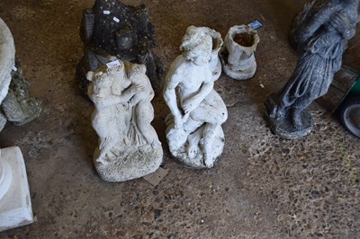 Lot 1104 - Two composite garden statues