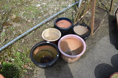 Lot 1126 - Five clay and terracotta plant pots