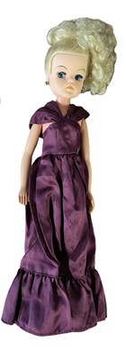 Lot 91 - Original Sindy in deep purple ballgown, marked...