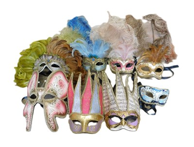 Lot 193 - A group of Carta Alta Venetian masks, the...