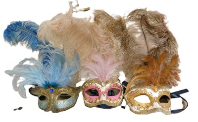 Lot 193 - A group of Carta Alta Venetian masks, the...
