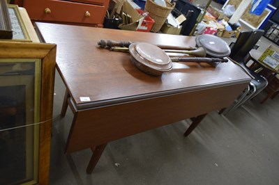 Lot 759 - MID-CENTURY MAHOGANY DROP LEAF DINING TABLE