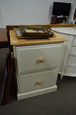 Lot 777 - MODERN PINE TWO-DRAWER FILING CHEST