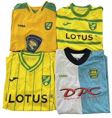 Lot 185 - Four Norwich City Football Shirts, Mens size M...