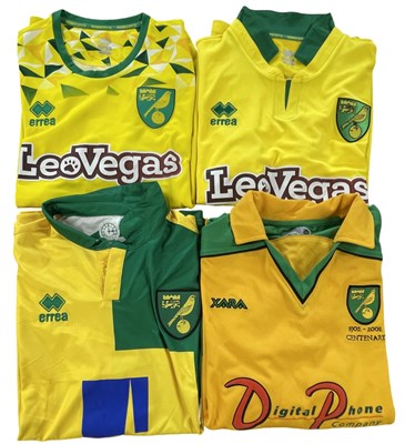 Lot 186 - Four Norwich City Football Shirts, Mens size M...