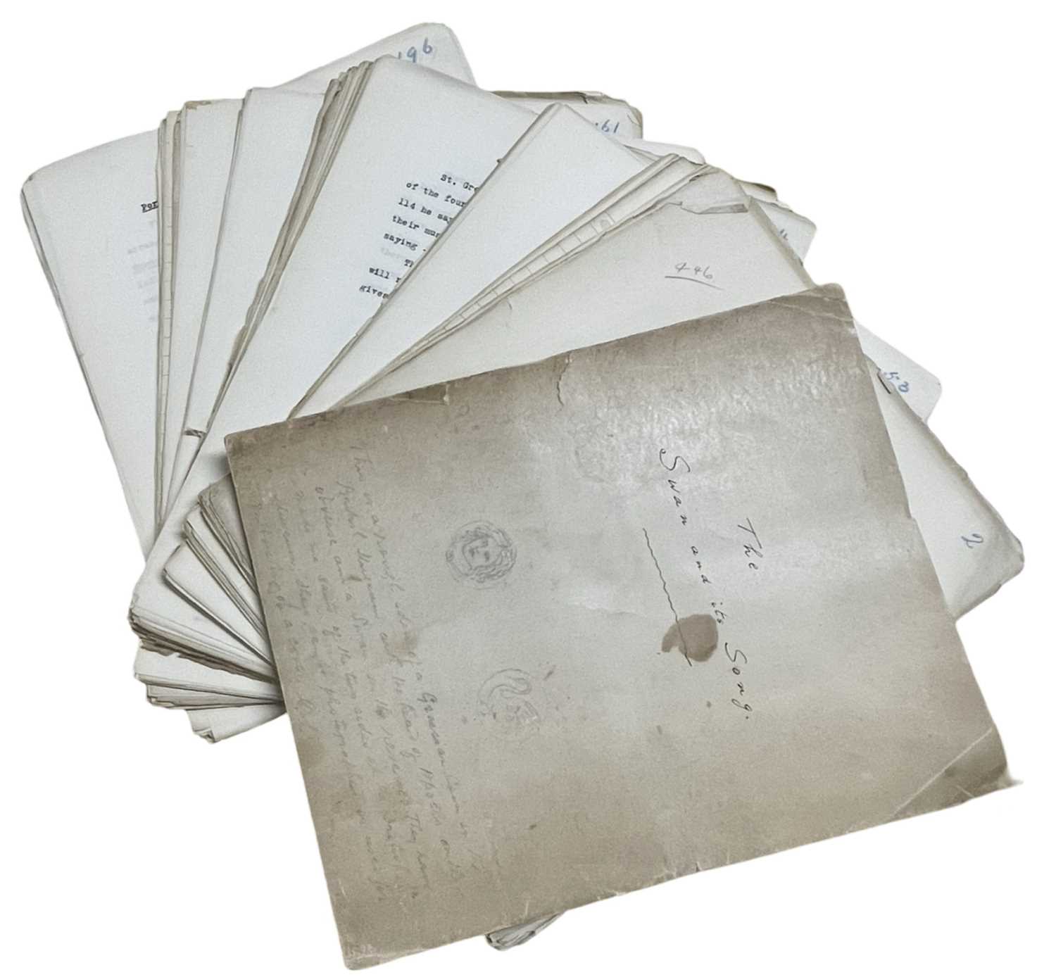 Lot 3 - Typescript Manuscript “The Swan and its Song”