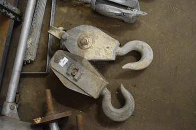 Lot 870 - TWO LIFTING HITCHES WITH PULLEYS