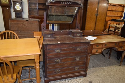 Lot 331 - LATE VICTORIAN AMERICAN WALNUT FIVE DRAWER...