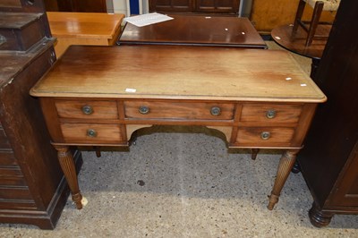 Lot 332 - VICTORIAN MAHOGANY FIVE DRAWER DESK OR...