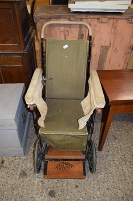 Lot 342 - VINTAGE ALLWIN METAL FRAMED WHEELCHAIR WITH...