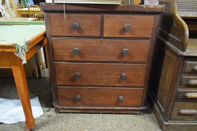 Lot 347 - VICTORIAN MAHOGANY FIVE DRAWER CHEST WITH...