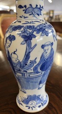 Lot 251 - 19th century Chinese porcelain vase with blue...