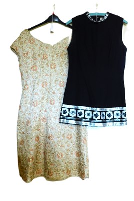 Lot 20 - Two c.1960's dresses, to include a black and...