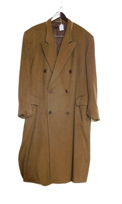 Lot 225 - A gentleman cashmere Crombie coat, double...