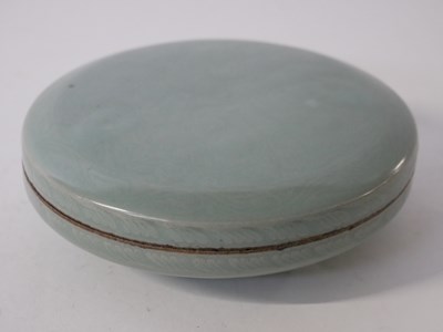 Lot 270 - Celadon dish and cover, Qing dynasty, 15cm diam