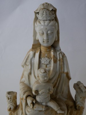 Lot 276 - Chinese porcelain Dehua seated figure of...