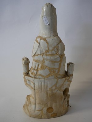 Lot 276 - Chinese porcelain Dehua seated figure of...
