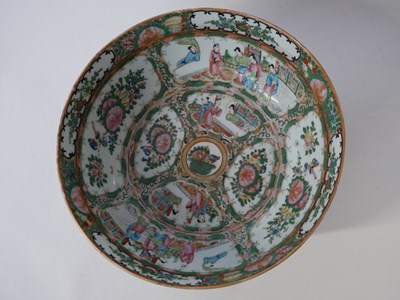 Lot 285 - 19th century Cantonese style porcelain bowl...