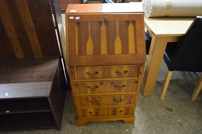 Lot 364 - SMALL REPRODUCTION YEW WOOD VENEERED BUREAU...