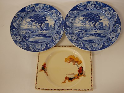 Lot 318 - Biarritz Royal Staffordshire square dish with...
