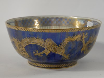 Lot 320 - Wedgwood lustre bowl with a dragon pattern...