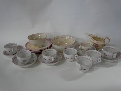 Lot 334 - Part early 19th century English porcelain tea...