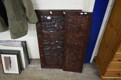 Lot 374 - TWO 20TH CENTURY WEST AFRICAN HARDWOOD WALL...