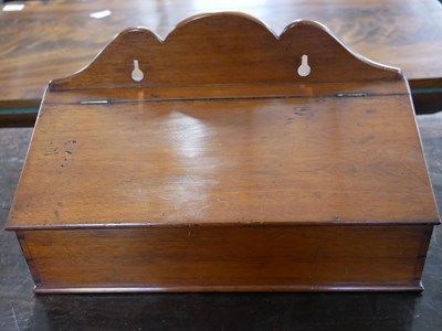 Lot 459 - 19th century mahogany candle box of...