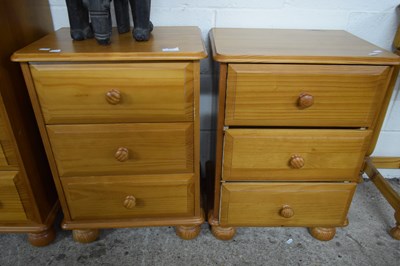 Lot 377 - PAIR OF MODERN PINE BEDSIDE CABINETS, 47CM WIDE