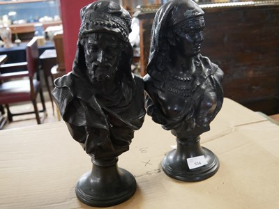 Lot 534 - After Buese a pair of small bronzed metal...