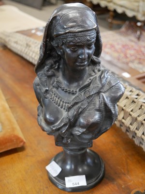 Lot 544 - After Buese, bronze bust of a Middle Eastern...