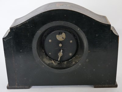 Lot 352 - 20th century mantel clock, the wooden case...