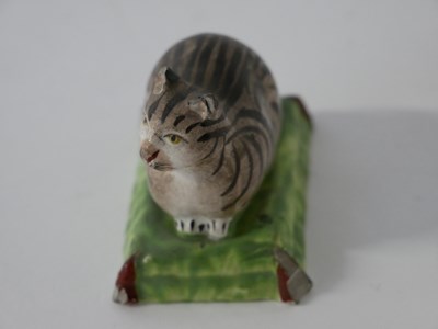 Lot 361 - 19th century Staffordshire model of a cat...